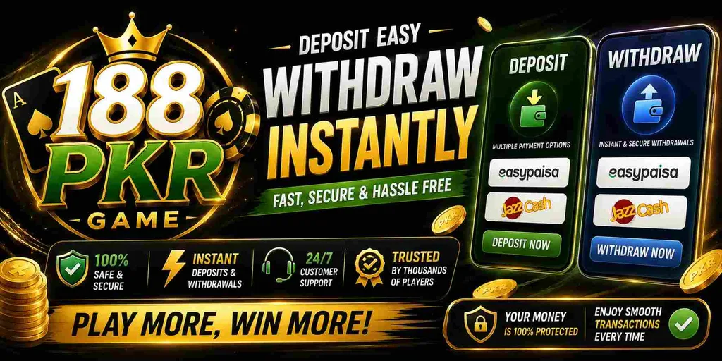 188PKR Withdraw and Deposit