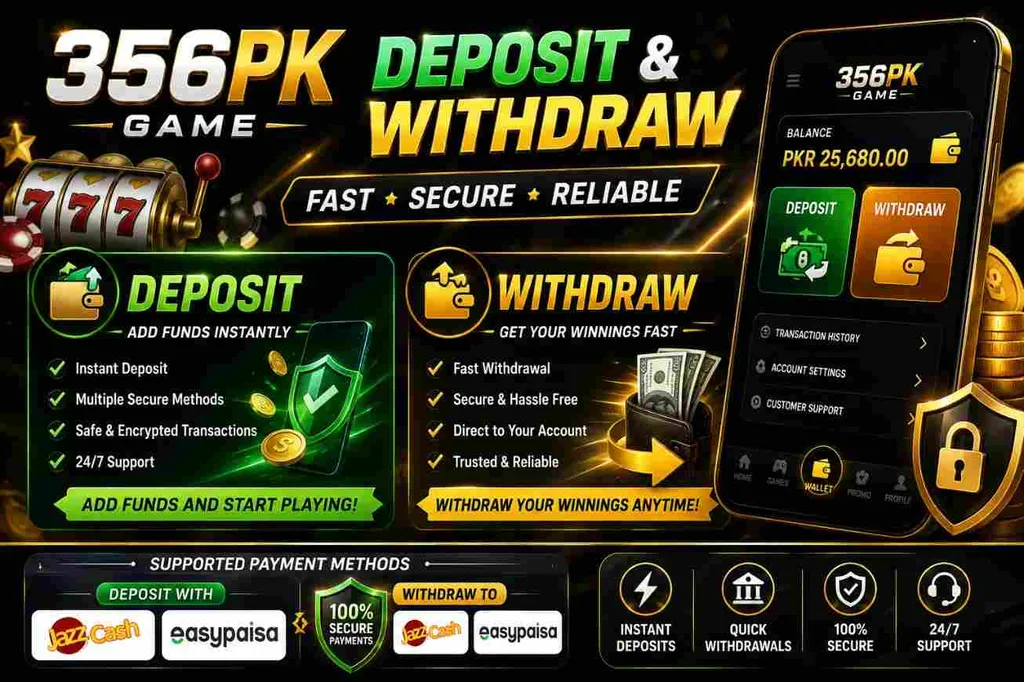 356PK Game Deposit and Withdraw