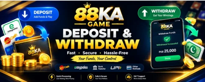 Deposit & Withdraw money on 88KA App